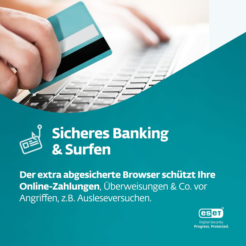 Sicheres Banking und Surfen - ESET HOME Security Essential